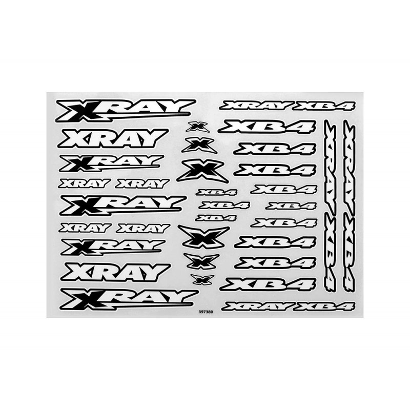 397380 Xray Xb4 Sticker For Body - White