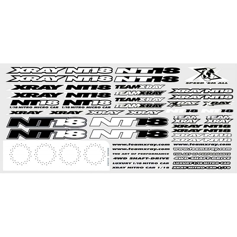 397343 Xray Nt18 Sticker For Body - White