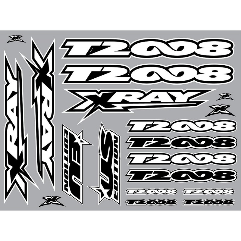 397323 Xray T2'008 Sticker For Body - White