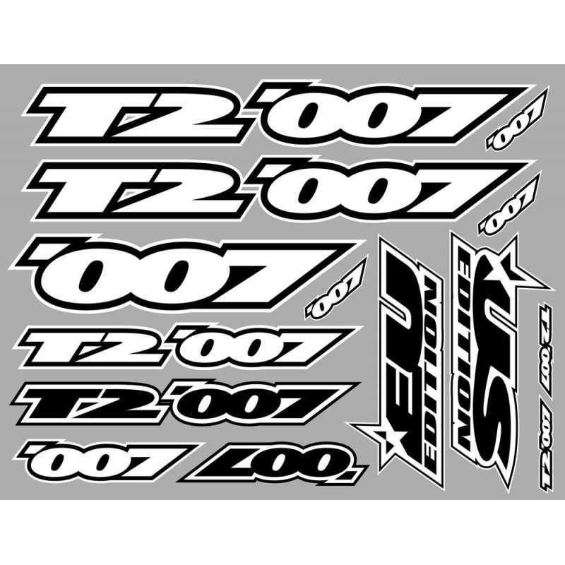 397322 Xray T2'007 Sticker For Body - White - Die-Cut