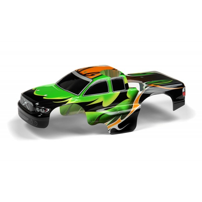 389766 Body 1/18 Nitro Mt - Painted & Trimmed - Dragonfire - Green