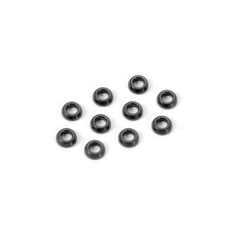 362280-K Alu Conical Shim 3X6X2.0mm - Black (10)
