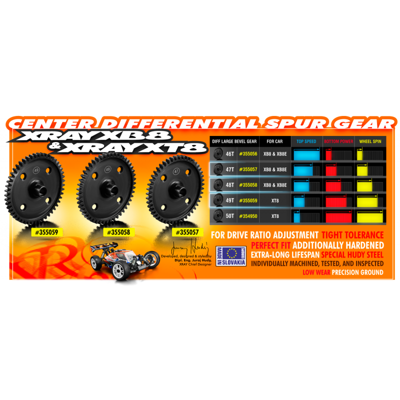 355057 Center Diff Spur Gear 47T - Large