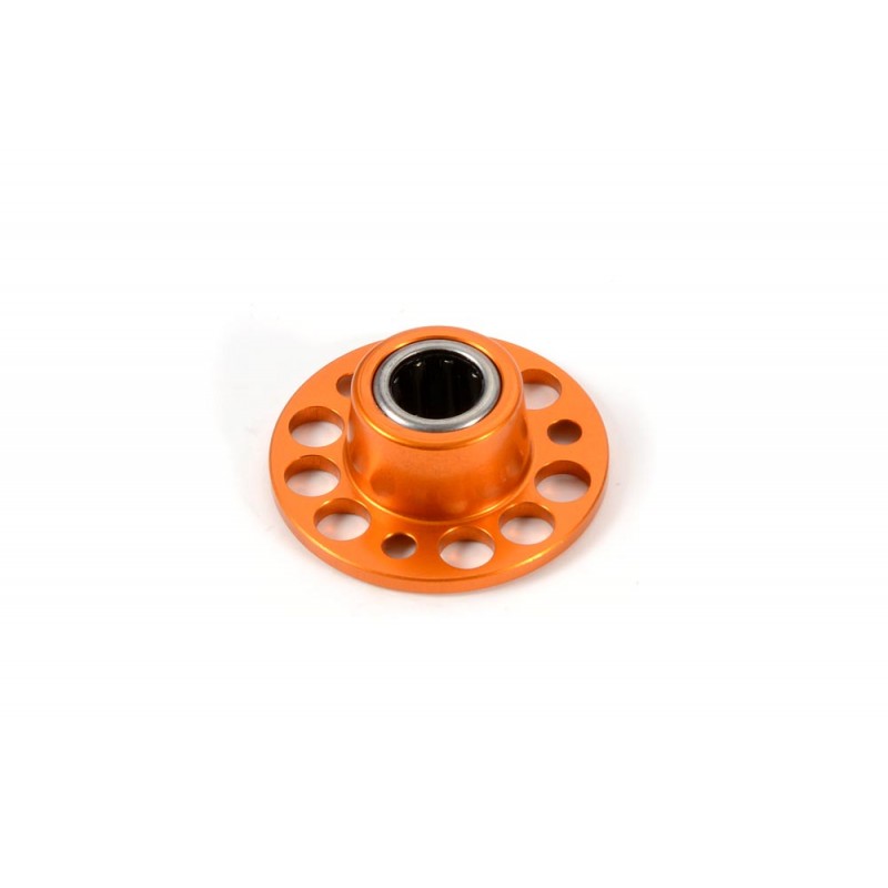 345530-O Alu Drive Flange With One-Way Bearing - Swiss 7075 T6 - Orange --- Replaced With 345530