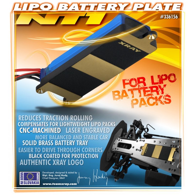 336156 Brass Battery Plate For Lipo Batteries - V2