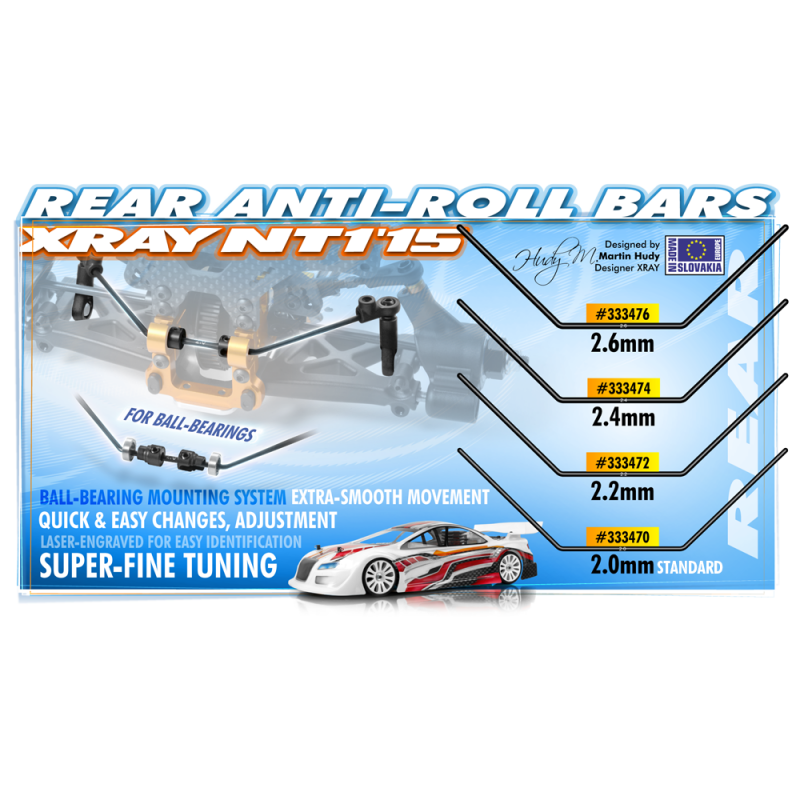 333472 Anti-Roll Bar For Ball-Bearings - Rear 2.2 mm
