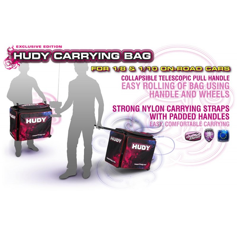 199120 Hudy 1/10 & 1/8 Carrying Bag + Tool Bag - Exclusive Edition - Custom Name