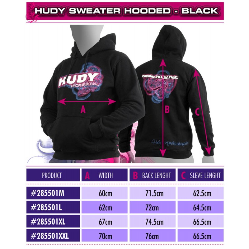 285501M Hudy Sweater Hooded - Black (M)