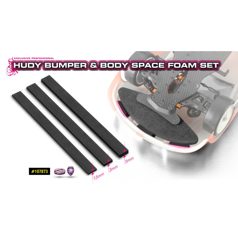 107873 Hudy Bumper & Body Space Sponge Set - 1.5, 3.0, 5.0mm