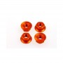 4mm Alloy Serrated Wheel Nut  [Orange] 4 PCS